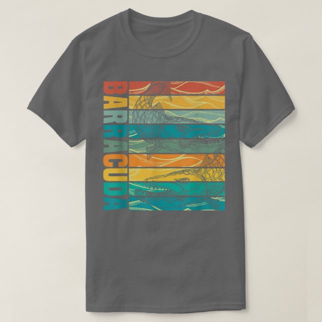 Underbar Barracuda Cuda Fishing Wildlife Saltwater T Shirt (Design framsida)