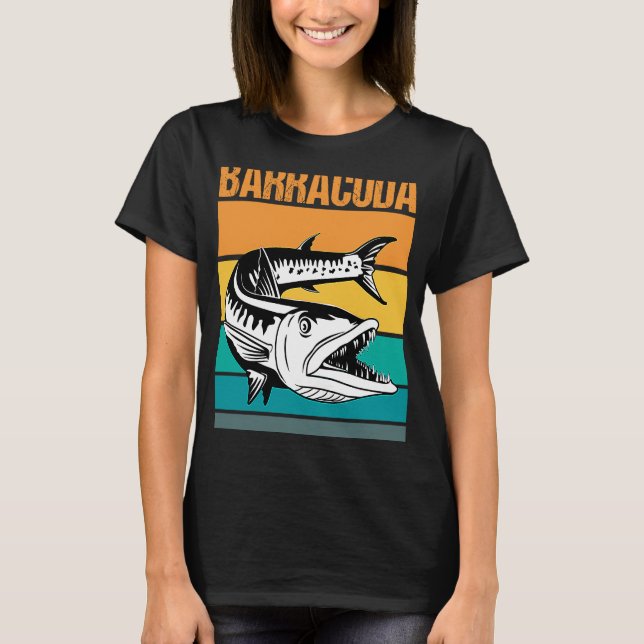 Underbar Barracuda Cuda Fishing Wildlife Saltwater T Shirt (Framsida)