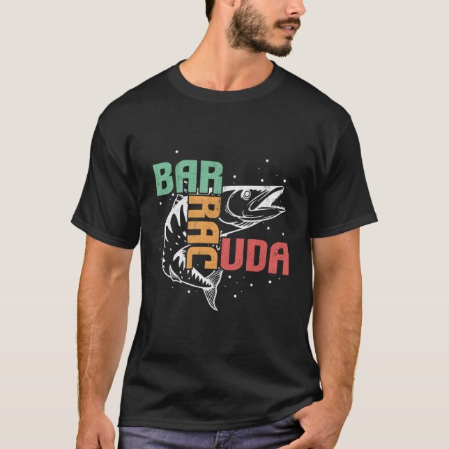 Underbar Barracuda Cuda Fishing Wildlife Saltwater T Shirt (Framsida)