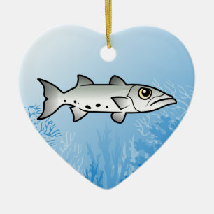 Underbar Barracuda Julgransprydnad Keramik