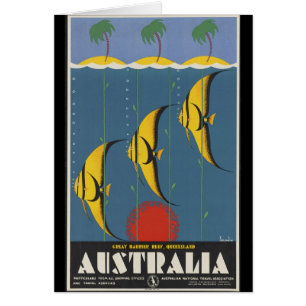 Underbar barriärrev Australien Hälsningskort