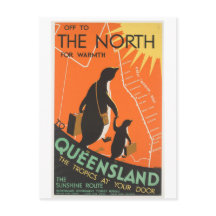 Underbar barriärrevvykort Penquins till Queenland