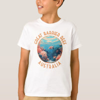 Underbar Barrier Reef Australia Retro Distress Art