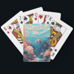 Underbar Barrier Reef Australia Travel Art Vintage Casinokort<br><div class="desc">Underbar barriärrev i vektorkonst stil. Den Underbara barriärreven är världens största korallrev,  som består av över 2 900 enskilda rev och 900 öar.</div>