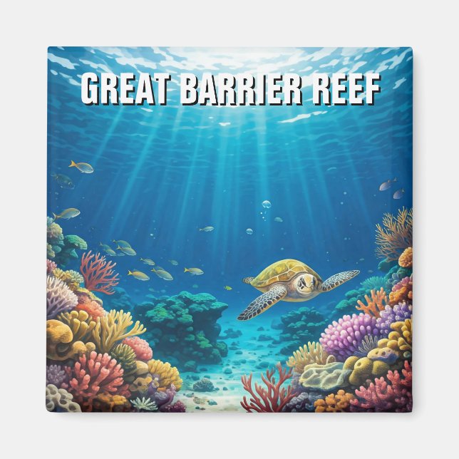 Underbar Barrier Reef Australien Magnet (Framsidan)