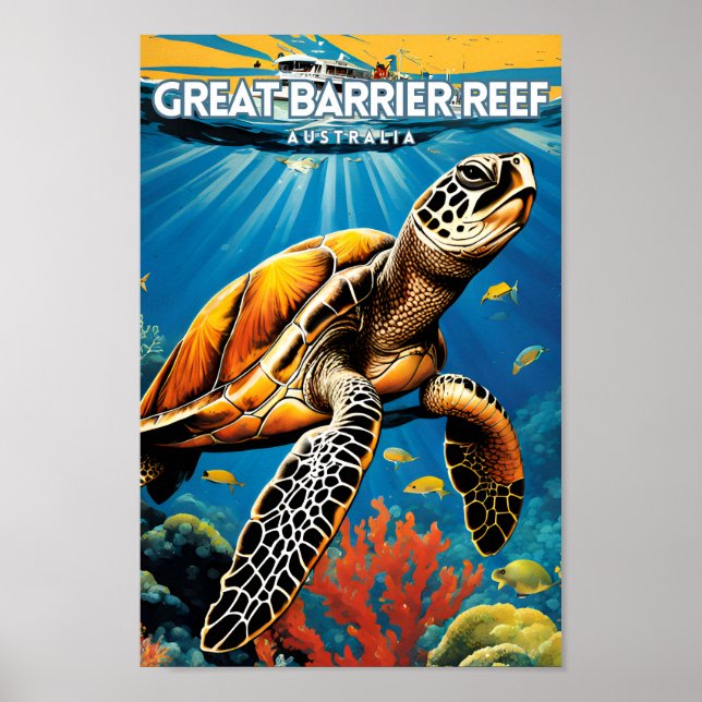 Underbar Barrier Reef Australien Poster (Framsidan)