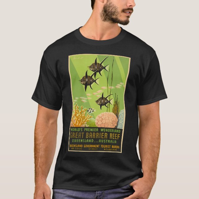 Underbar Barrier Reef Australien Poster T Shirt (Framsida)