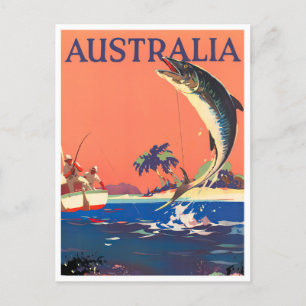 Underbar Barrier Reef Australien vintage resor Vykort
