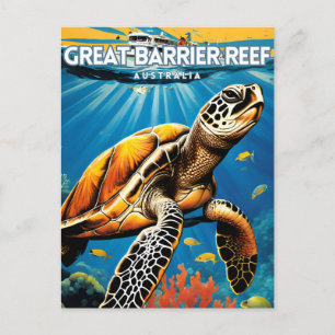 Underbar Barrier Reef Australien Vykort