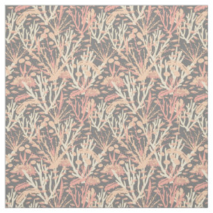 Underbar Barrier Reef Mönster på Grått Tyg