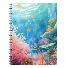 Underbar Barrier Reef Watercolor Anteckningsbok