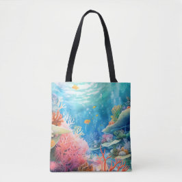 Underbar Barrier Reef Watercolor Tygkasse
