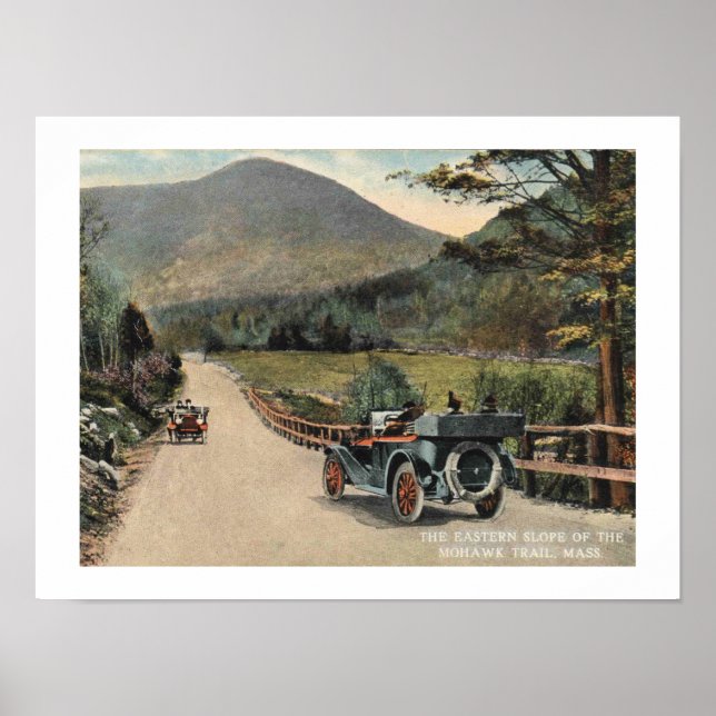 Underbar Barrington MORSA, Mohawk Trail, 1915 Vint Poster (Framsidan)