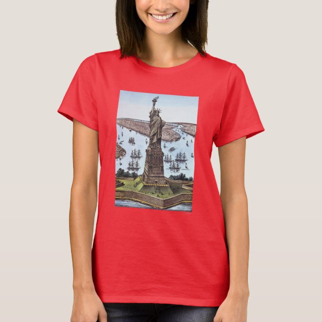 Underbar Bartholdi Statue Tee (Framsida)