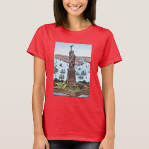 Underbar Bartholdi staty Tee