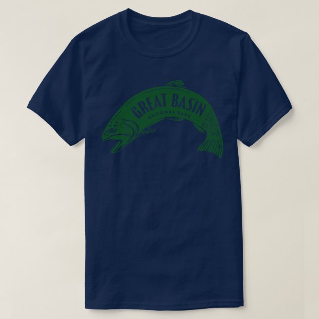 Underbar Basin National Park Grönt Fish T Shirt (Design framsida)