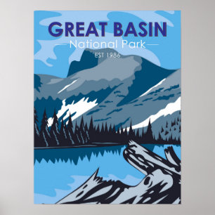 Underbar Basin National Park Nevada Vintage Poster