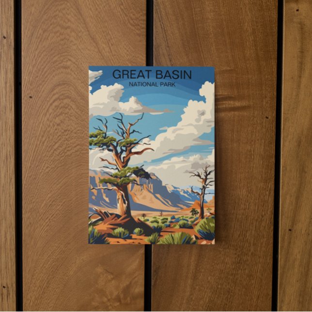 Underbar Basin National Park Nevada Vintage Vykort (Great Basin nevada national park postcard)