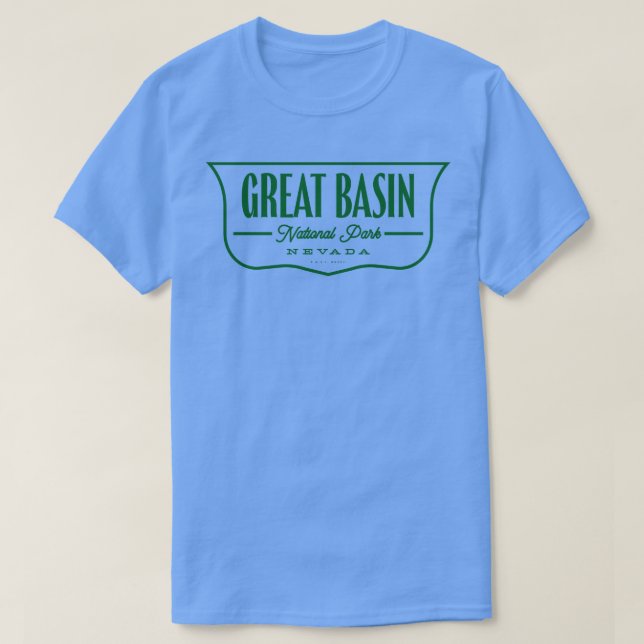 Underbar Basin National Park Shield Grönt T Shirt (Design framsida)
