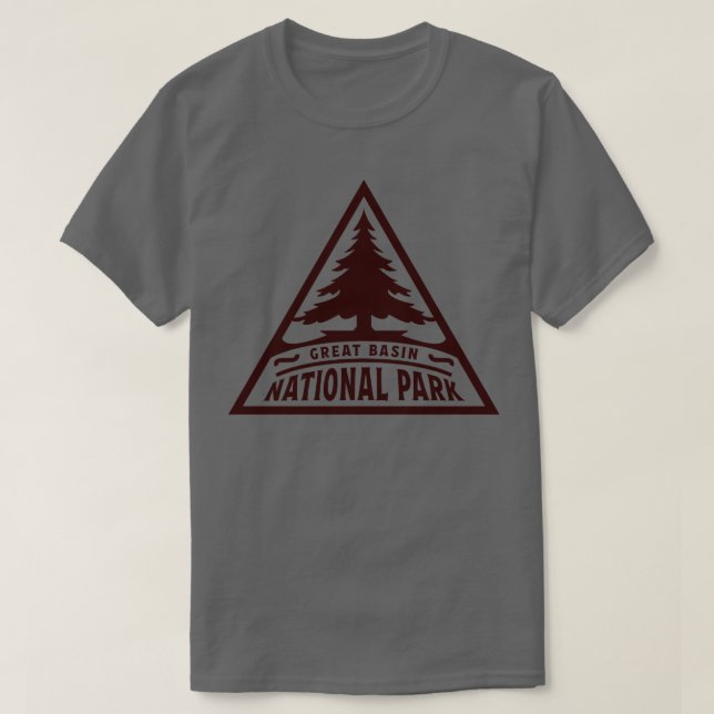 Underbar Basin National Park Träd Triangle Brown T Shirt (Design framsida)