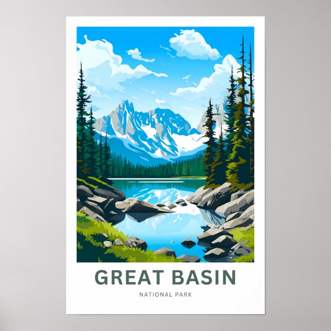 Underbar Basin National Park Travel Print Poster (Framsidan)