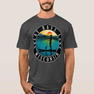 Underbar Bass Sjö Wisconsin Paddleboarding T Shirt