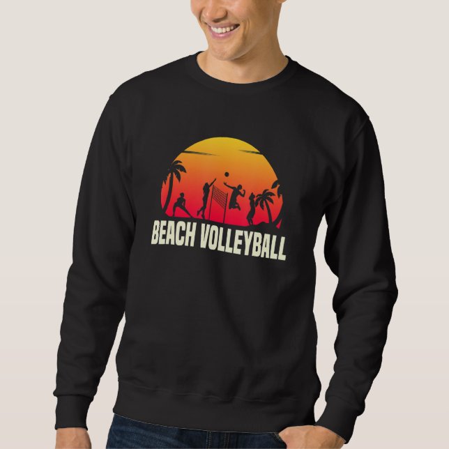 Underbar Beach Volleyball Team Apparel Sommarsport Lång Ärmad Tröja (Framsida)