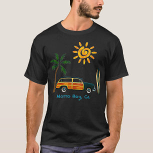 Underbar Beach Woodie Surfa Design för Morro Bay T Shirt