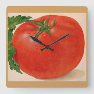 underbar BIG juicy tomato Fyrkantig Klocka