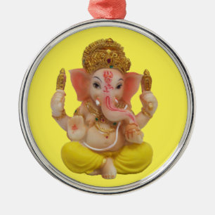 Underbar bil Hindu gud Ganesh hänger Julgransprydnad Metall