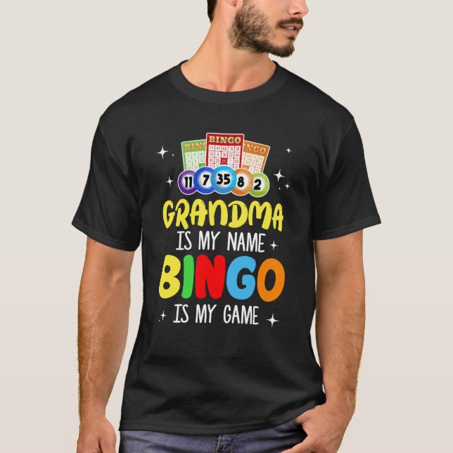 Underbar Bingo Art for Grandma Women Gambling Bing T Shirt (Framsida)
