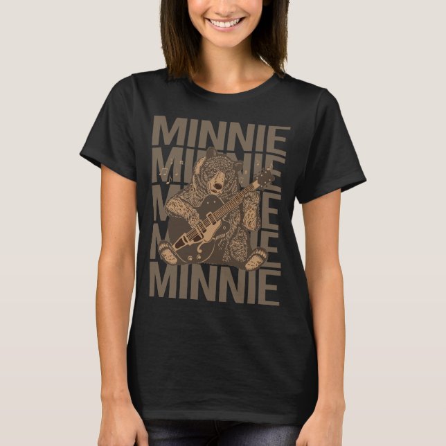 Underbar Björn - Minnie Namn T Shirt (Framsida)