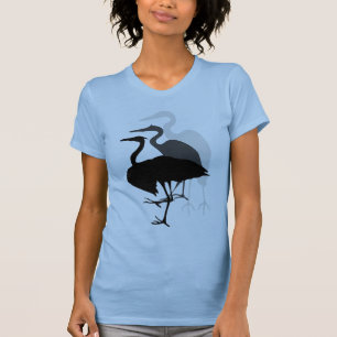 Underbar Blå Heron Dam T-shirt Blue