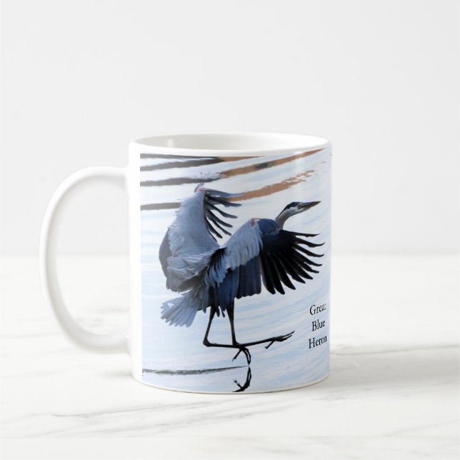 Underbar Blå Heron-kaffe Mugg (Vänster)