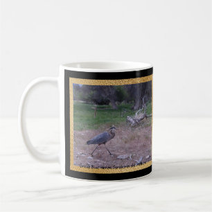Underbar blå Heron maj 2020 Kaffemugg