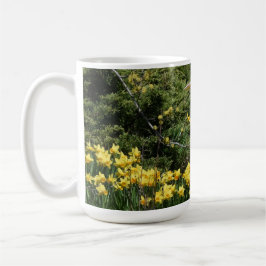 Underbar blå Heron med Daffadoil Kaffemugg