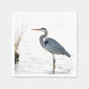 Underbar blå Heron - wading Pappersservett