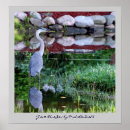 Underbar blå Zen Poster