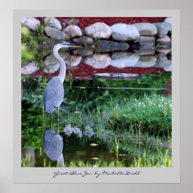 Underbar blå Zen Poster (Framsidan)