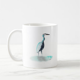 Underbar blått Heron Mugg