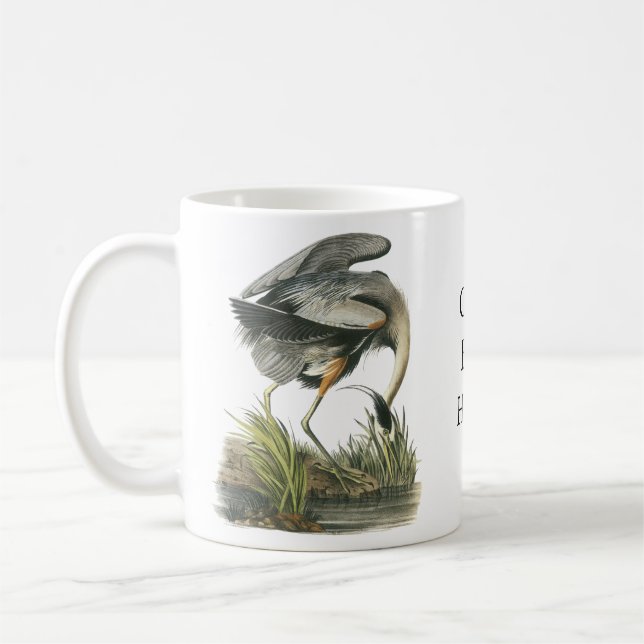 Underbar blåttHeron, John Audubon Kaffemugg (Vänster)