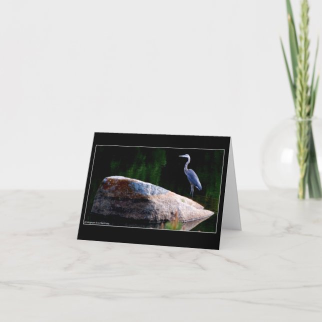 Underbar blåttHeron Kort (Framsida)