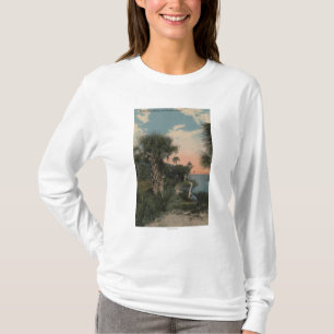 Underbar blåttHeron på Florida kustenstrand T Shirt