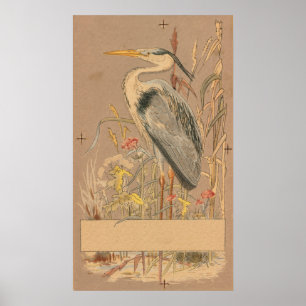 Underbar blåttHeron Poster