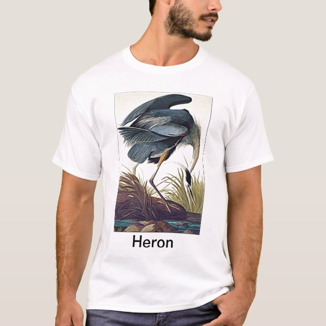Underbar blåttHeron Tee (Framsida)