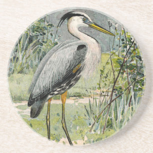 Underbar blåttHeronillustration Underlägg Sandsten