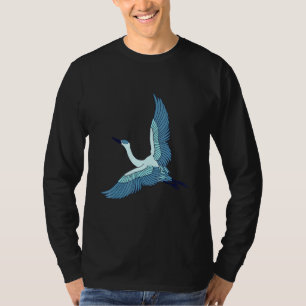 Underbar Blue Flies Heron Fullt Flight Ornitholog T Shirt