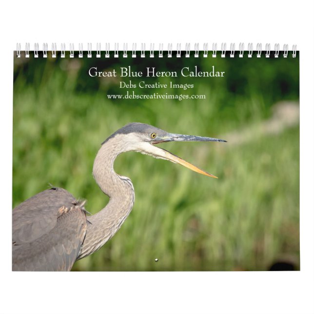 Underbar Blue Heron 2026 Kalender (Omslag)