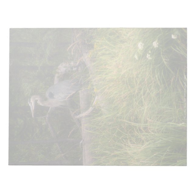 Underbar Blue Heron 8917 Anteckningsblock (Framsida)