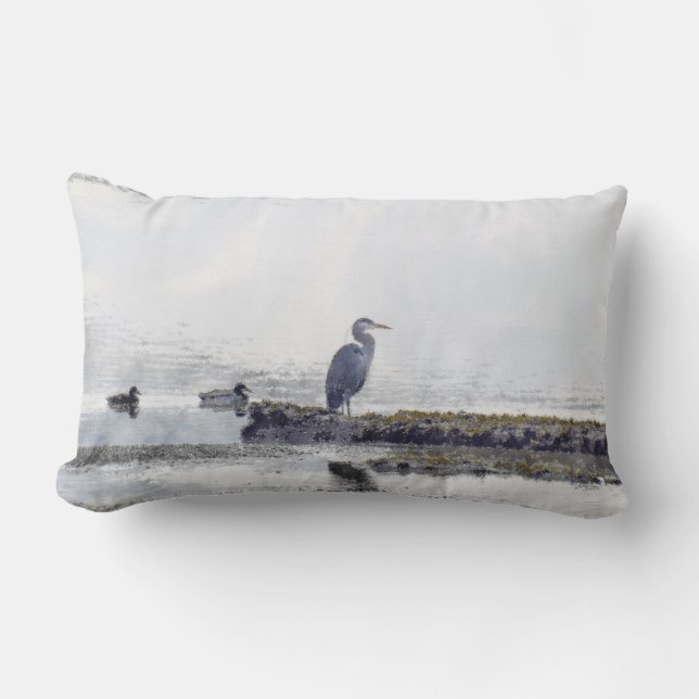 Underbar Blue Heron & Ankor Wildlife Mojo Pillow Lumbarkudde (Framsida)